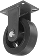 Image of Product. Rigid. Front orientation. Rigid. Sure-Fire Casters with Rubber Wheels.