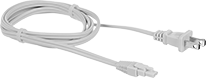 Image of Product. For Style C. Front orientation. Power Cords. Under-Cabinet Strip Lights, Style C, 5 ft. Overall Length.