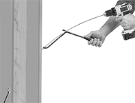 Image of ProductInUse. Hand Guide with Drill Bit. Front orientation. Drill Bit Guides. Handheld Guides for Flexible-Shaft Drill Bits.