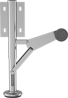 Image of Product. Front orientation. Floor Locks. Side-Mount Floor Locks.
