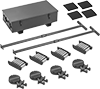 Convertible Rigid/Swivel-Top High-Capacity Roller Track Dolly Sets for Smooth Surfaces