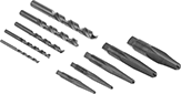 Image of Product. Front orientation. Screw, Pipe, and Stud Extractors. Extractor and Drill Bit Sets for Soft Materials and Thin-Walled Parts.