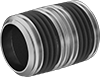 Image of Product. Male. Front orientation. Pipe and Fittings. Standard-Wall Brass and Bronze Threaded Pipe Nipples and Pipe with Sealant, Pipe—Fully Threaded, Male, Threaded Fitting Connection.
