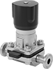 Precision Flow-Adjustment Valves with Sanitary Quick-Clamp Fittings for Food and Beverage