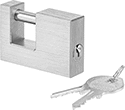Image of Product. Front orientation. Hitch-Ball Coupler Locks. Style A.