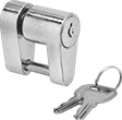 Image of Product. Front orientation. Hitch-Ball Coupler Locks. Style A.