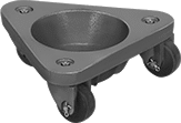 Image of Product. Style A. Front orientation. Dollies. Dollies for Equipment with Legs, Smooth Platform—Flush, Style A, Recessed Platform.