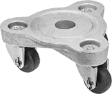 Image of Product. Style B. Front orientation. Dollies. Dollies for Equipment with Legs, Smooth Platform—Flush, Style B, Recessed Platform.
