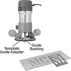 Image of System. Front orientation. Contains Annotated. Router Guide Bushings. Router Guide Bushings.