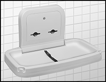 Image of Product. Front orientation. Contains Border. Diaper-Changing Stations.