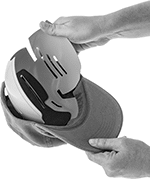 Image of ProductInUse. Front orientation. Bump Cap Inserts.