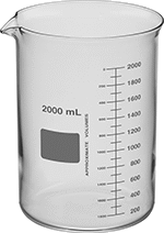 Image of Product. Front orientation. Beakers. Glass Beakers, Without Handle.