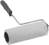 Image of Product. Front orientation. Paint Rollers. Spiked Paint Rollers for Self-Leveling Floor Coatings, 9" Roller Cover Length.