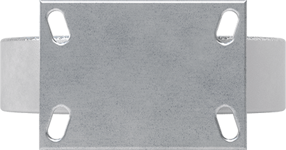 Image of Product. Top orientation. Viking Caster with 6-1/4" x 4-1/2" Plate, High-Capacity, Rigid with 10" Diameter Iron Wheel.
