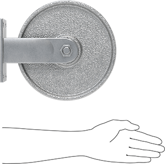 Image of Product. Side1 orientation. Contains SizingReference. Viking Caster with 6-1/4" x 4-1/2" Plate, High-Capacity, Rigid with 10" Diameter Iron Wheel.