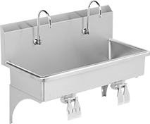 Image of Product. Style D. Front orientation. Style D. Hands-Free Wall-Mount Sinks.