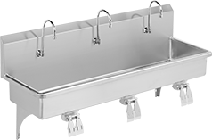 Image of Product. Style E. Front orientation. Style E. Hands-Free Wall-Mount Sinks.