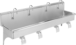 Image of Product. Style F. Front orientation. Style F. Hands-Free Wall-Mount Sinks.