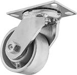 Image of Product. Front orientation. Casters. High-Capacity Viking Casters with Metal Wheels, Swivel.