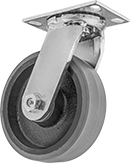 Image of Product. Front orientation. Casters. High-Capacity Viking Casters with Polyurethane Wheels, Swivel.