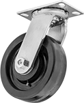 Image of Product. Swivel. Front orientation. 1 Wheel. High-Capacity Viking Casters with Phenolic Wheels, Swivel.