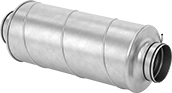 Image of Product. Front orientation. Duct Noise Reducers. Spiral Duct.