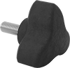 Comfort-Grip Threaded-Stud Knobs