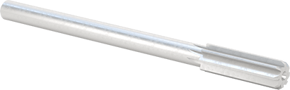 Image of Product. Front orientation. High-Speed Steel Round-Shank Reamer, with Straight Flute, 0.7430" Reamer Diameter.