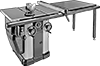 Heavy Duty Tilting Shop-Floor Table Saws