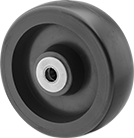 Image of Product. Front orientation. Wheels. Polypropylene Wheels .
