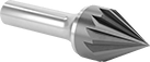 Image of Product. Front orientation. Countersunk Hole Repair Tools. 12 Flutes, 60° Countersink Angle.