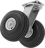 High-Capacity Flat-Free Casters with Rubber Wheels 