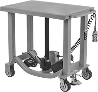 Image of Product. Front orientation. Lift Tables. Battery-Powered Rolling Lift Tables, 5 Posts.