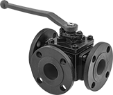 Image of Product. Front orientation. Diverting Valves. Flanged Diverting Valves , Steel Body.