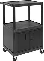 Image of Product. Style F. Front orientation. Carts. Carts with Outlet Strips, Style F.