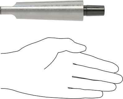 Image of Product. Side1 orientation. Contains SizingReference. Drill Chuck Arbor, for Number 4 Morse x Number 6 Jacobs, 6-5/32" Long, US Origin.