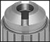 Image of Product. Slot-Drive Straight Mount. Top orientation. ZoomedIn view. Contains Border. Drill Chucks. Slot-Drive Straight-Shank Mount Keyed Drill Chucks.
