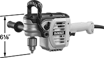 Image of Product. Front orientation. Contains Annotated. Drills. DeWalt Angled-Head Electric Drills.