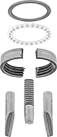 Image of Product. Front orientation. Exploded view. Drill Chuck Replacement Parts. Jaw and Nut Kits for Jacobs Keyed Drill Chucks, Service Kits.