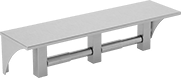 Image of Product. Open Housing
2 Roll with Shelf. Front orientation. Toilet Paper Dispensers. Toilet Paper Dispensers, Open Housing, 2 Roll, Shelf.