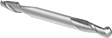 Image of Product. Front orientation. End Mills. Cobalt Steel Ball End Mills with Two Milling Ends, 2 Flutes.