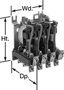 Image of Product. Front orientation. Contains Annotated. Relays. Open-Style Screw Terminal Relays, 4 Circuits Controlled.