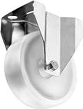 Image of Product. Front orientation. Casters. Corrosion-Resistant Casters with Nylon Wheels, Rigid.