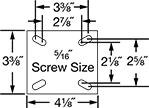 Image of Specification. Front orientation. Contains Annotated. For 5/16" Screws. Corrosion-Resistant Casters with Nylon Wheels.