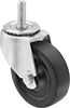 Threaded-Stem Casters with Rubber Wheels