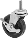 Image of Product. Front orientation. Casters. Static-Control Threaded-Stem Casters, Swivel with Brake.