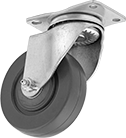 Image of Product. Swivel. Front orientation. Casters. Mighty-Lite Casters with Rubber Wheels, 1 Wheel, Swivel.
