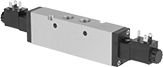 Image of Product. Front orientation. Directional Control Valves. Two-Speed Two-Action Electrically Operated Air Directional Control Valves with Exhausting Shut-Off, NPT Inlet Thread, NPT Outlet Thread.