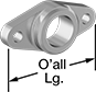 Image of Product. Front orientation. Contains Annotated. Bearing Housings. Bearing Housings with Two-Bolt Flange Mount.