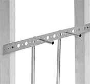 Image of ProductInUse. Front orientation. Pipe Supports. Stud-Mount Routing Brackets.